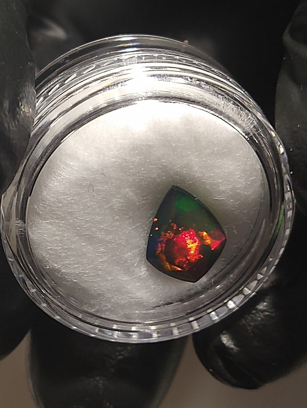 1.55 Natural Smoked Black Opal Faceted Kite Shape Gemstone
